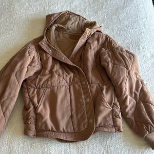 Hooded quilted Blank NYC light pink jacket